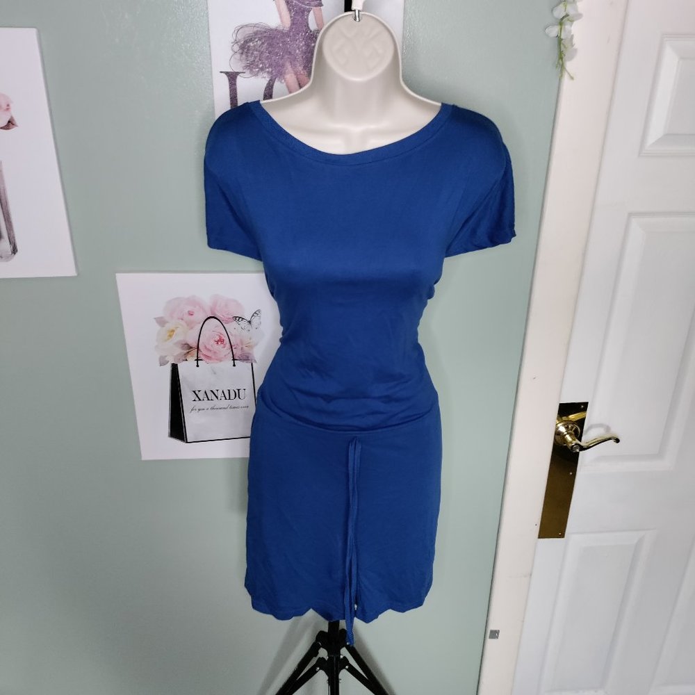 Round Neck Short Sleeve Romper With Pockets